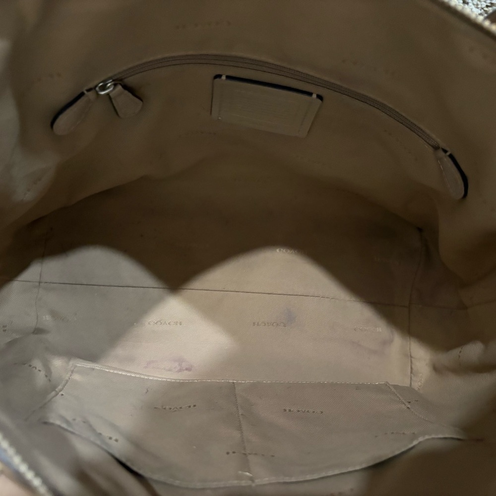 Coach Taylor Tan Leather Tote Bag - Picture 4 of 12